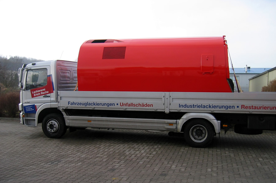 Schmutzbehälter Transport